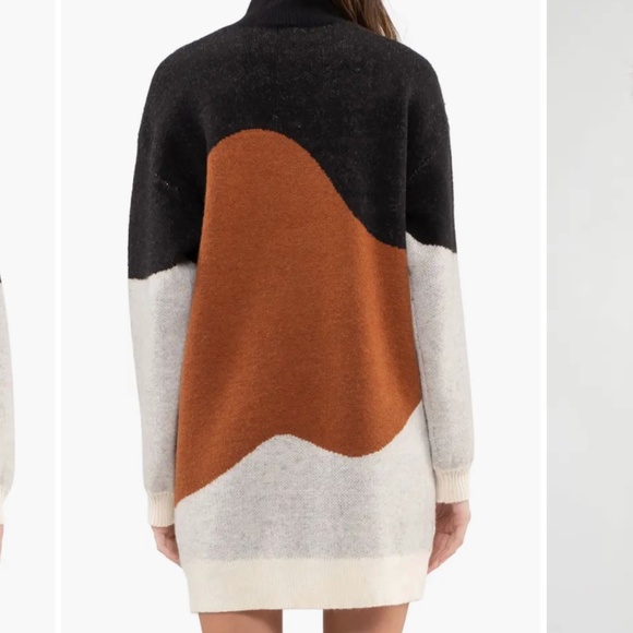 Colorblock Long Sleeve Sweater Dress - Picture 3 of 7